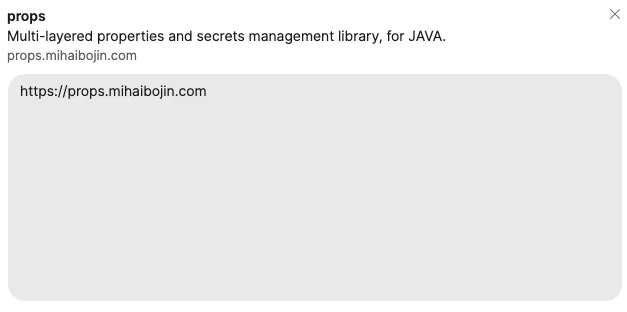 Missing card meta-data, inferred title and summary Screenshot of a shared link to a page without social card metadata